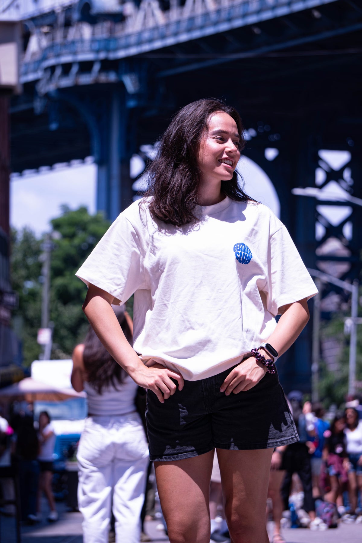 Oversized Wavy Tee – Vintage White