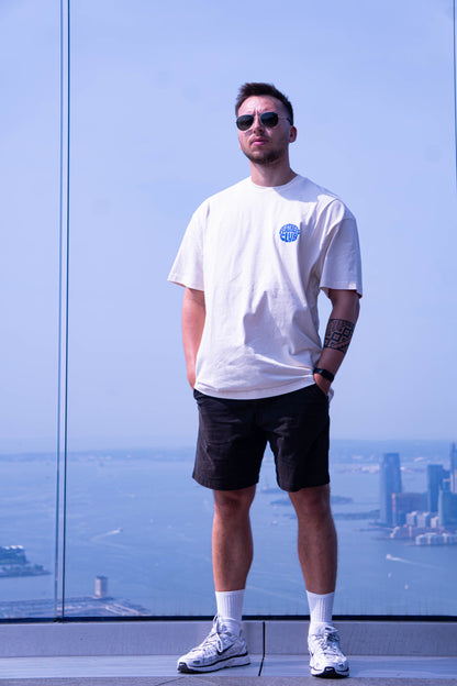 Oversized Wavy Tee – Vintage White